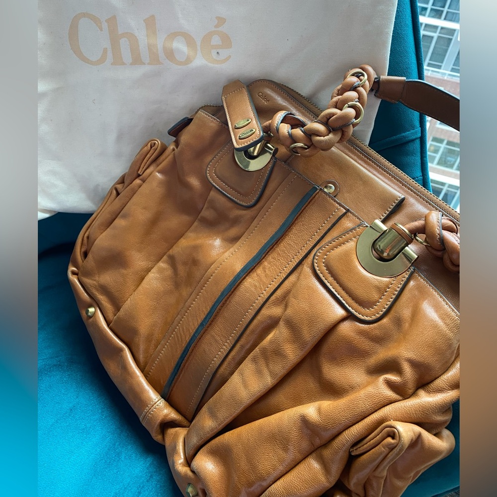 Chloe Heloise Leather Top Handle Bag